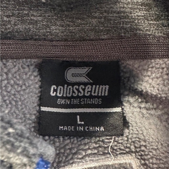 Colosseum Duke Blue Devils Gray Full Zip Fleece Jacket Men's L - Picture 3 of 8